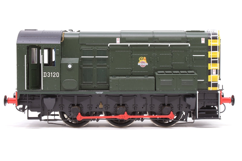 DAPOL 110736 O Gauge Class 08 Shunter Green Early Crest with Yellow Wasp Stripes and Ladders - Chester Model Centre