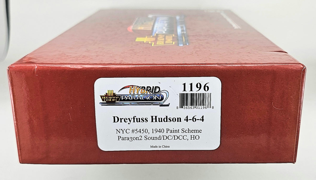 BROADWAY Ltd Imports HO Scale #1196 Dreyfuss Hudson 4-6-4 New York Central #5450 1940 Paint Scheme (DC and DCC - Paragon Sound Fitted with Smoke Generator)