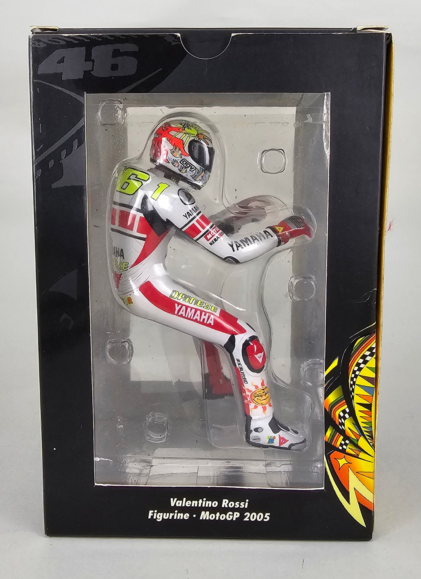 MINICHAMPS Limited Edition (3,999 items) 312 050086 - 1/12 Scale Seated Figurine Valentino Rossi MotoGP 2005 - Chester Model Centre