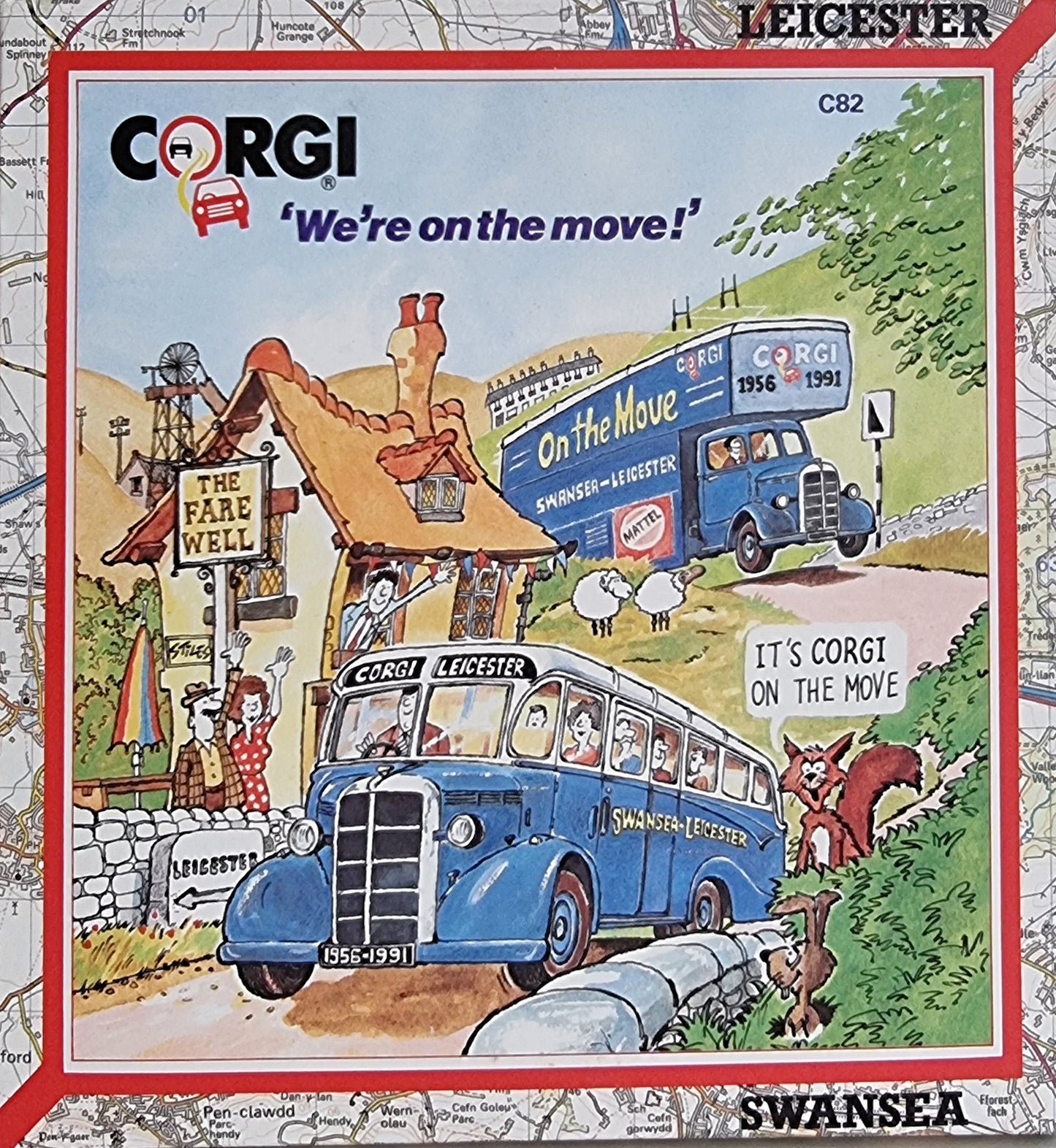 Corgi 'We're on the move!' Swansea Coach & Van set - Chester Model Centre