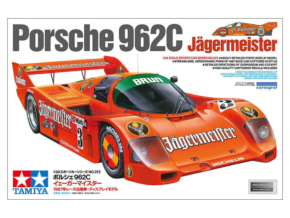 Tamiya 24372 1:24 Porsche 962C Jagermeister - Chester Model Centre