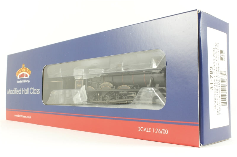 Bachmann 32-783 Modified Hall Class 7904 Fountains Hall - Lined Black Early Emblem - Weathered Era 4 - DCC Ready 8 Pin - Chester Model Centre