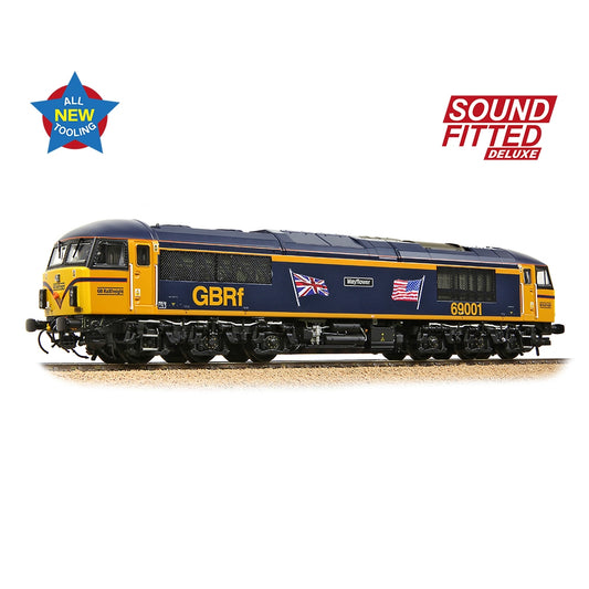 Bachmann 35-776SFX Class 69 69001 'Mayflower' GBRf (UK & US Flags) Sound Fitted Deluxe