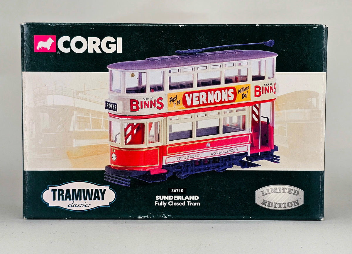 CORGI Limited Edition (3379/4100) Tramway Classics 1/76 Scale #36710 Fully Closed Tram - Sunderland Corporation