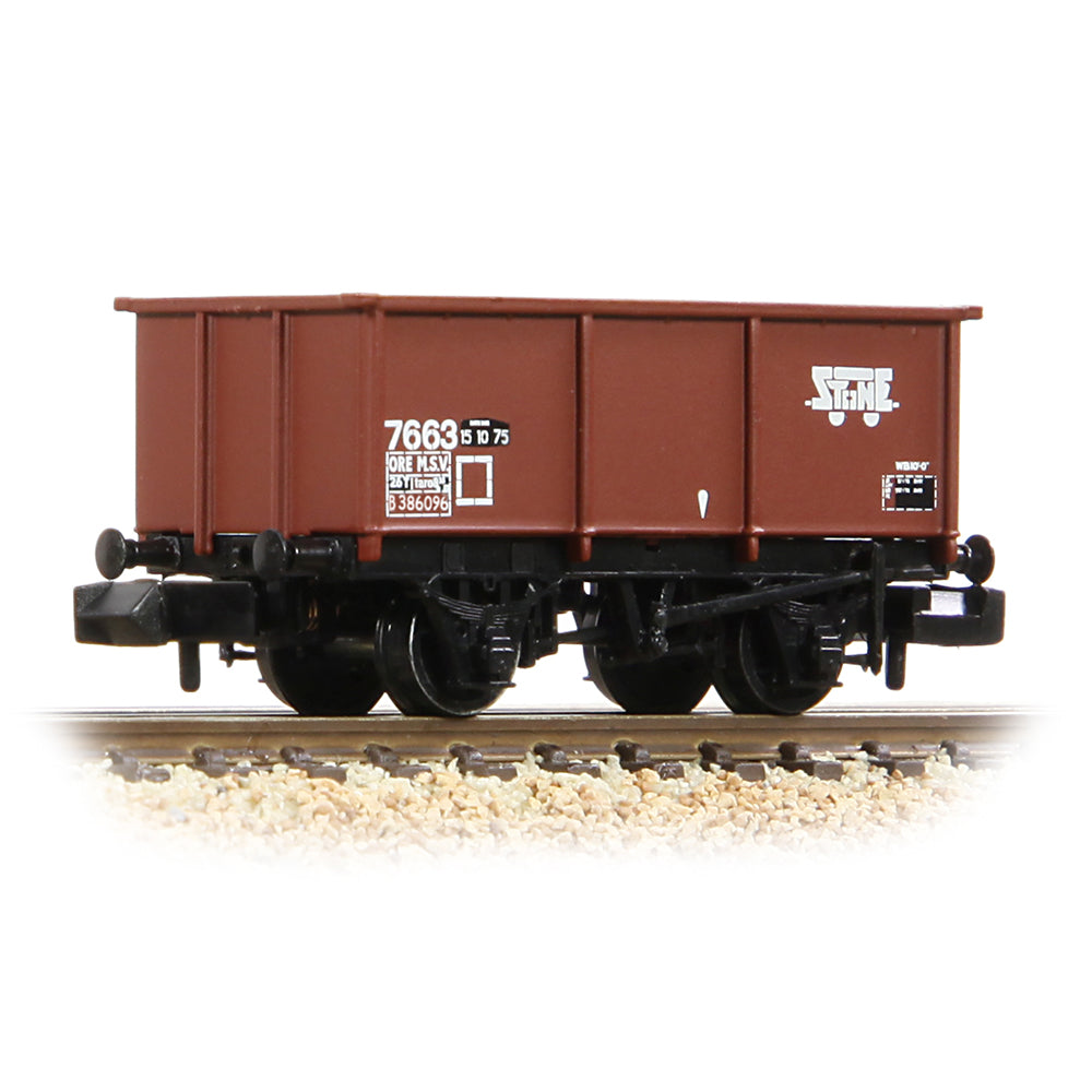 Graham Farish N Gauge 377-278B BR 27T Steel Tippler Wagon BR Bauxite (TOPS) With Load - Chester Model Centre