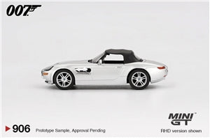 MiniGT MODELS 1/64 Scale James Bond (The World Is Not Enough Movie) BMW Z8 (LHD) - Chester Model Centre