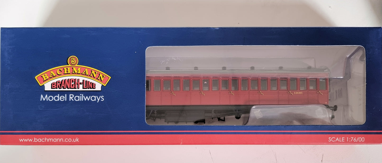 SALE - Bachmann 39-622 SE&CR 60' Birdcage Brake 3rd BR Crimson - Chester Model Centre