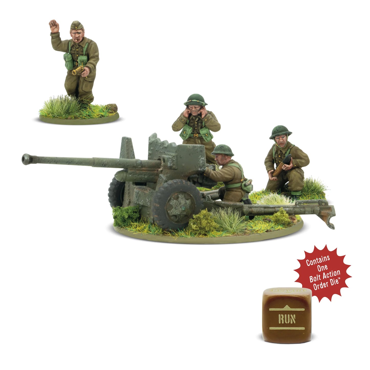 Bolt Action British 6-pounder anti-tank gun (plastic)