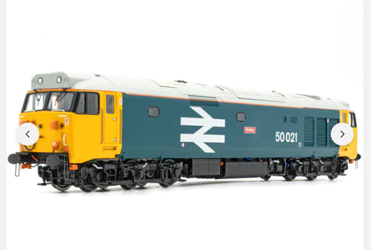 Accurascale BR Class 50 - Large Logo w/grey roof & orange cantrail stripe - 50021 'Rodney' - DCC Ready - Chester Model Centre