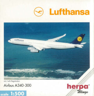 Herpa Wings 1:500 Lufthansa Airbus A340-300 516549 – Chester Model