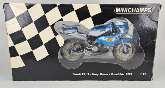 MINICHAMPS 122 760007 1/12 Scale Die-Cast SUZUKI XR14 Barry Sheene Grand Prix 1975 - Chester Model Centre