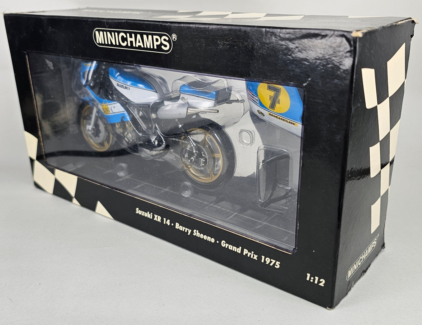 MINICHAMPS 122 760007 1/12 Scale Die-Cast SUZUKI XR14 Barry Sheene Grand Prix 1975 - Chester Model Centre