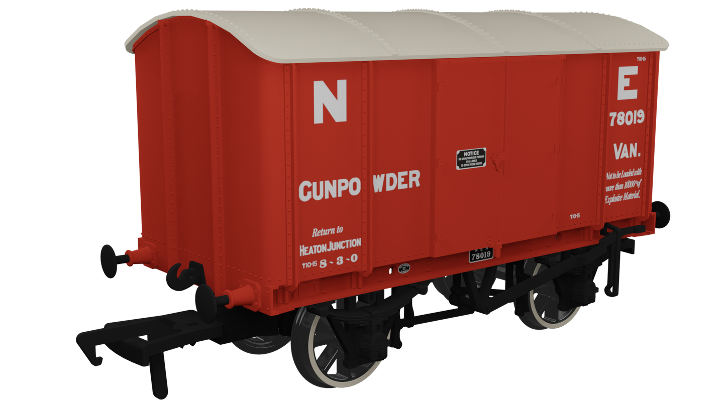Rapido 908028 OO Gauge North Eastern Railway Gunpowder Van No.78019 - Chester Model Centre