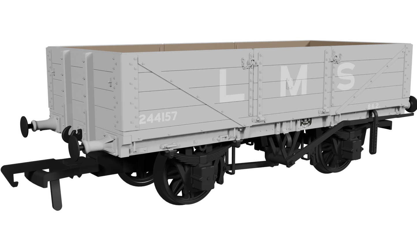 Rapido LNWR D84 4-Plank Open – No.244157 LMS Grey (pre-1936) - Chester Model Centre