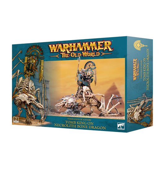 Warhammer Old World Tomb Kings Tomb King on Necrolith Bone Dragon PRE-ORDER RELEASE 16th MARCH 2024 - Chester Model Centre