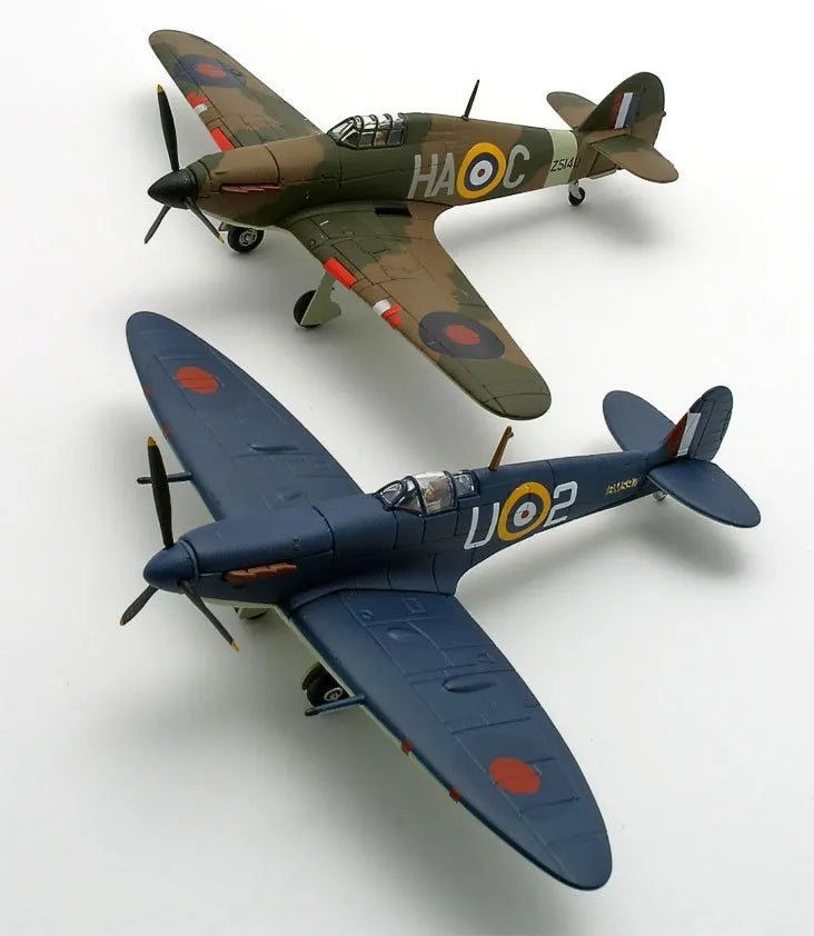 Corgi Aviation Archive AA99182 Merlins Over Malta Spitfire MK.V & Hurricane 2 Piece Set - Chester Model Centre