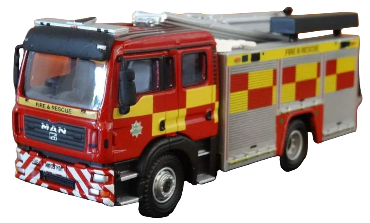 ATLAS EDITIONS 4144110 1/76 Scale MAN Pump Ladder Fire Engine Reg:NK09 HDY