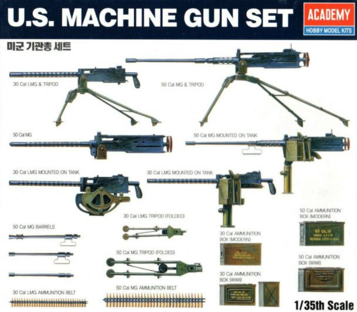 Academy 13262 US Machine Gun Set - Chester Model Centre