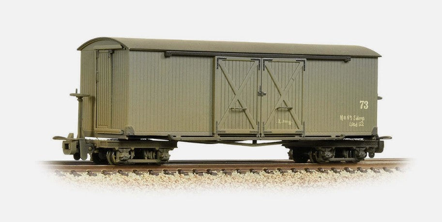 BACHMANN 00-9 Narrow Gauge #393-026A Bogie Covered Goods Wagon 'Nocton Estates' (Weathered) - Chester Model Centre