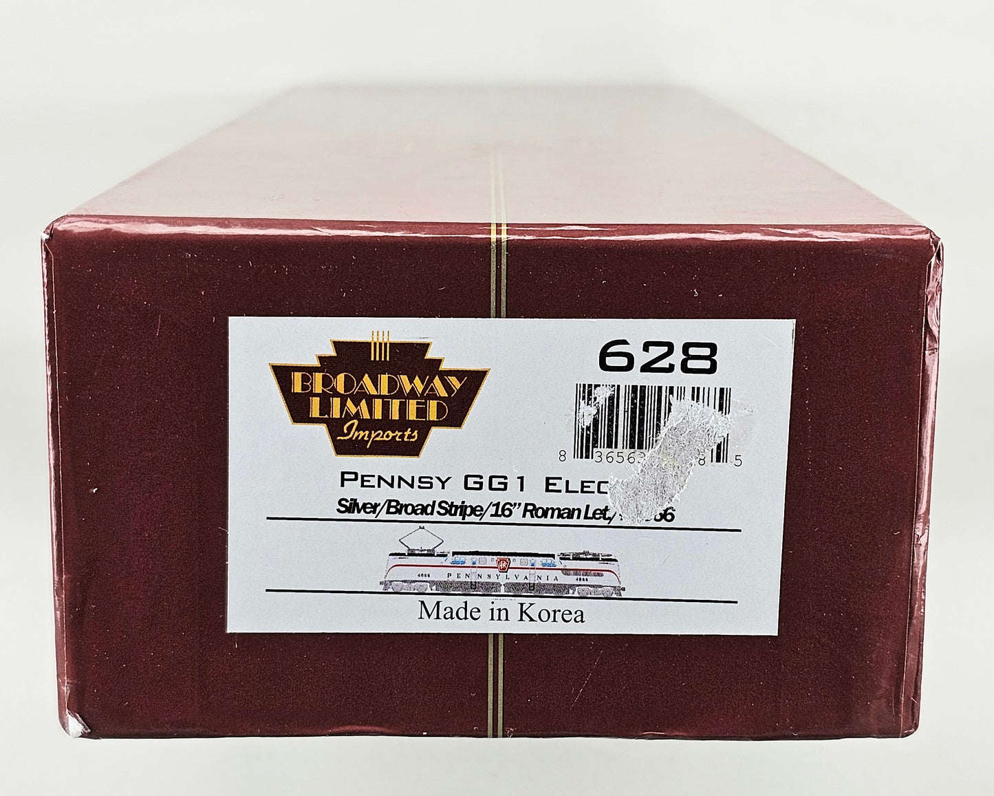 BROADWAY LTD IMPORTS #628 Pennsylvania Railroad GG1 Electric Locomotive Silver with Broad Stripe No.4866 DCC Sound fitted