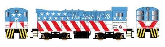 BOWSER Trains #23974 HO Scale Baldwin S-8 Youngstown Steel #805 - The Spirit of '76 Livery (DC Version)