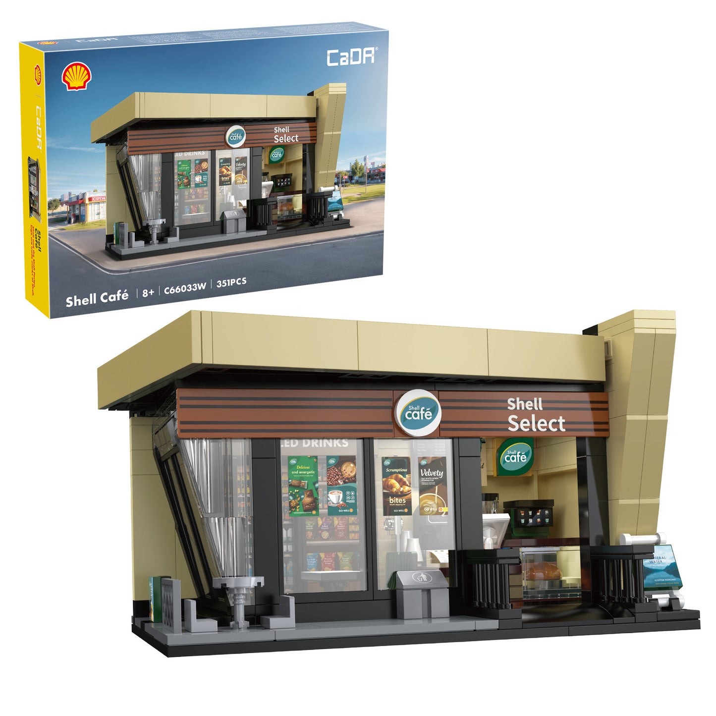 CaDa C66033W Shell Select Coffee Shop Café - 351 pcs