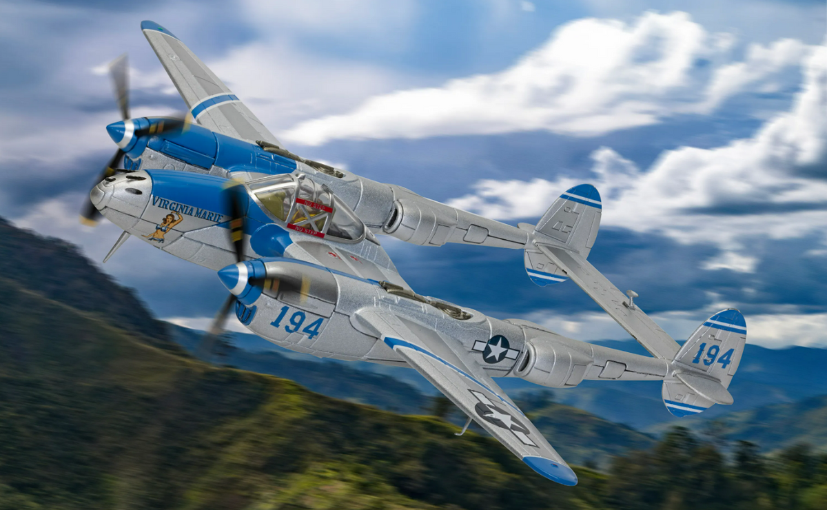 CORGI Aviation Archive #AA36618 Lockheed P-38J Lightning 'Virginia Marie' Aviation archive
