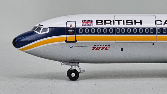 Aero Classics (Limited Edition) 1:400 Scale Die-cast Boeing 707-320C 'British Caledonian' Model Aircraft Reg: G-BCAL Name: County of Renfrew - Chester Model Centre