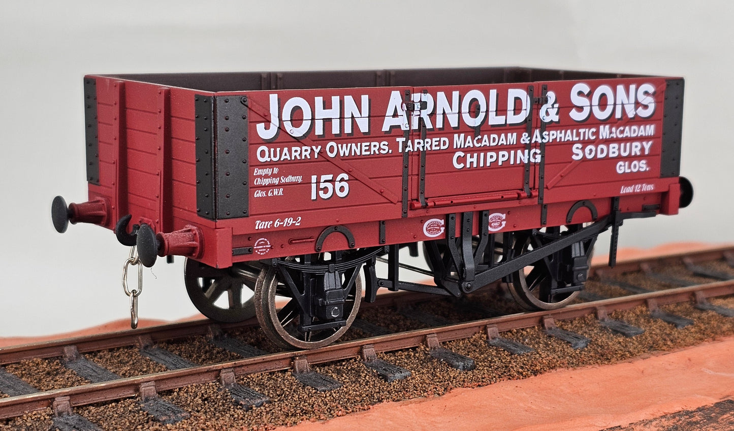 DAPOL 7F-051-020 5 Plank Open Wagon (Second Door Glued) 'John Arnold & Sons' Chipping Sodbury No.156 - Chester Model Centre