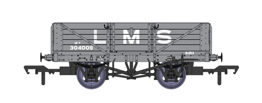 Rapido 937006 OO Gauge 5 PLANK WAGON (DIAGRAM 1666) LMS GREY 304008 - Chester Model Centre