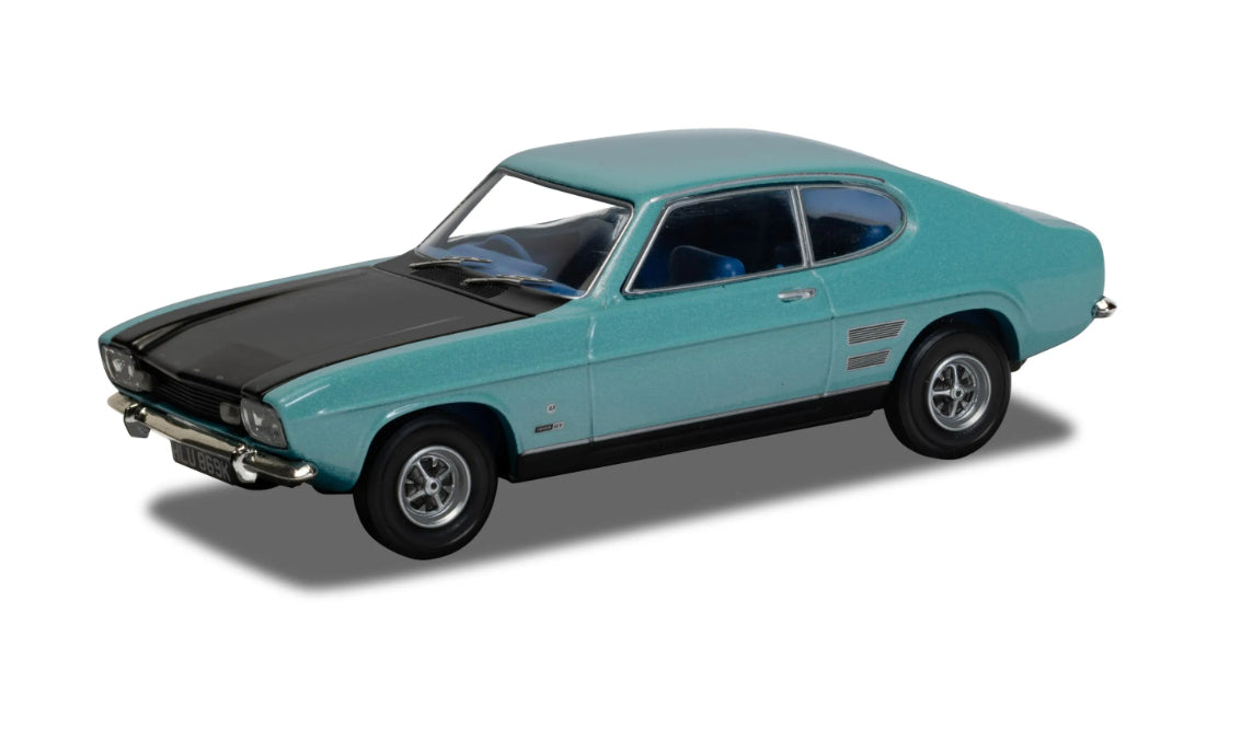 Corgi Vanguards VA13320 Ford Capri Mk1 1600 GT XLR, Glacier Blue - Chester Model Centre