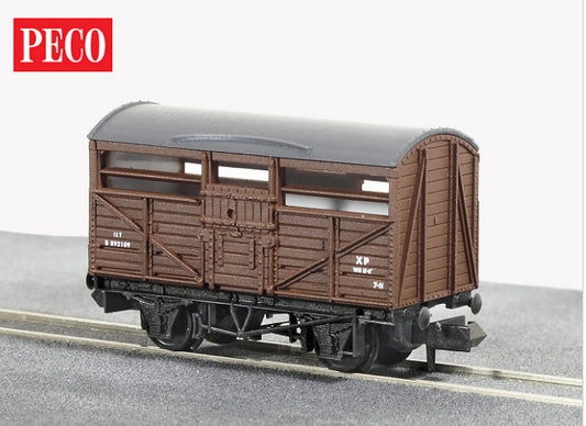 Peco N Gauge NR-45B(C) BR Brown Cattle Wagon No. B892109 - Chester Model Centre