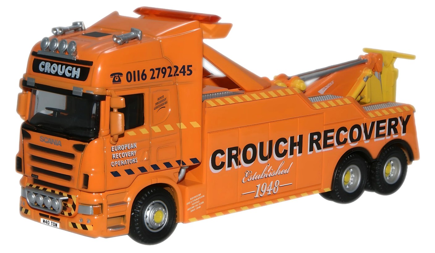Oxford Diecast #SCA02REC Crouch Recovery Scania Topline Recovery Truck - 1:76 Scale