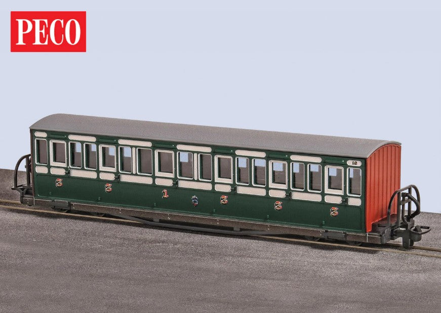 PECO 00-9 Scale GR-601B FR Short 'Bowsider' Bogie Coach - Early Preservation - Green 18 - Chester Model Centre