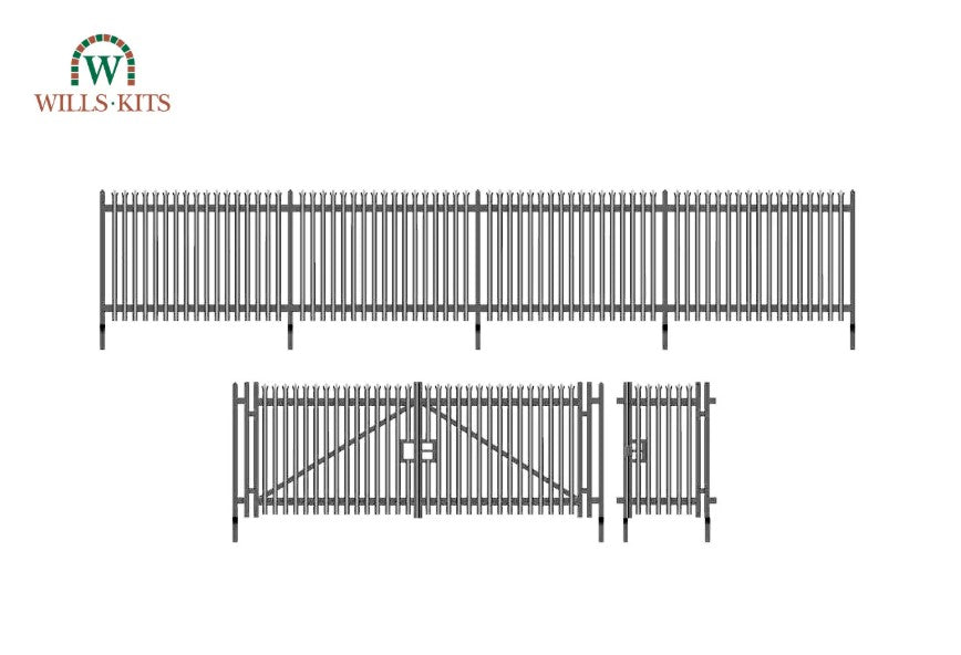 Wills Modern SSM316 Modern Palisade Fencing and Gates - Chester Model Centre