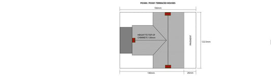 METCALFE PO300 00/HO Scale Terraced Houses – Brick - Chester Model Centre