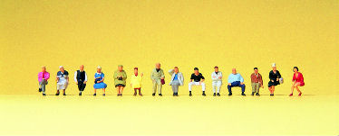 Preisser PR75041 TT:120 Seated Travellers (14) Figure Set - Chester Model Centre