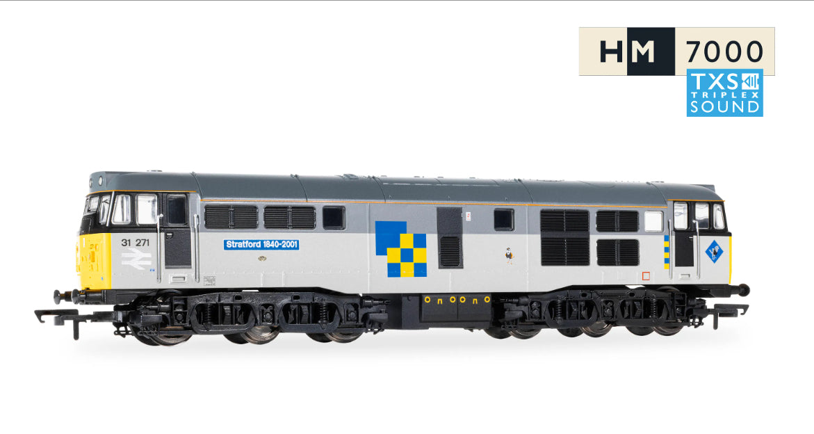 Hornby R30439TXS RailRoad Plus - TFL Construction - Class 31 - 31271 'Stratford' DCC Sound Fitted - Chester Model Centre