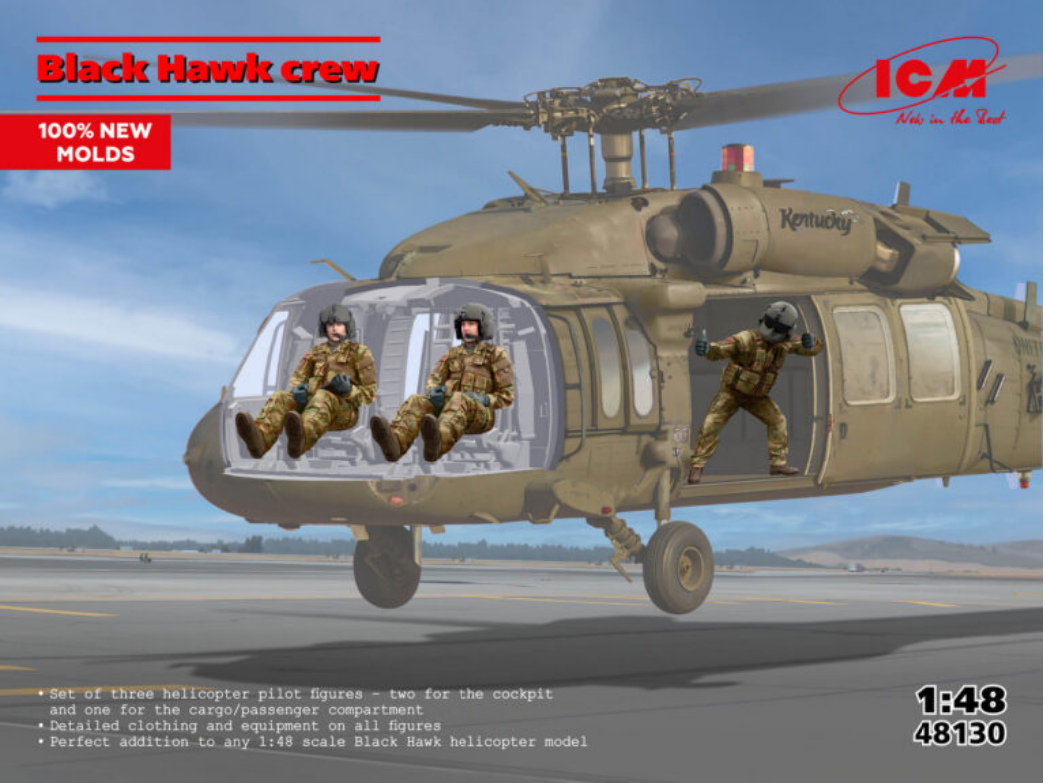 ICM 48130 1:48 Black Hawk Crew - Chester Model Centre