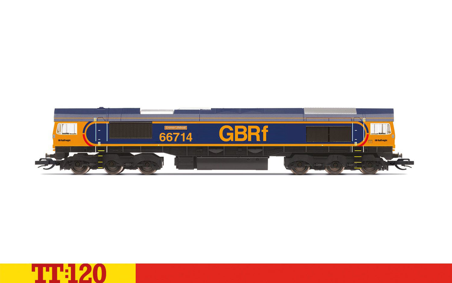 Hornby TT3016M GBRf, Class 66, Co-Co, 66714 'Cromer Lifeboat' - Era 11 Diesel 11 Present Day 2014 on - Chester Model Centre