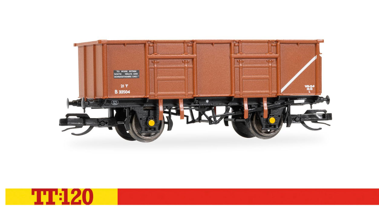 Hornby TT120 TT6038 BR - 21T Mineral Wagon - 'B313504' - Chester Model Centre