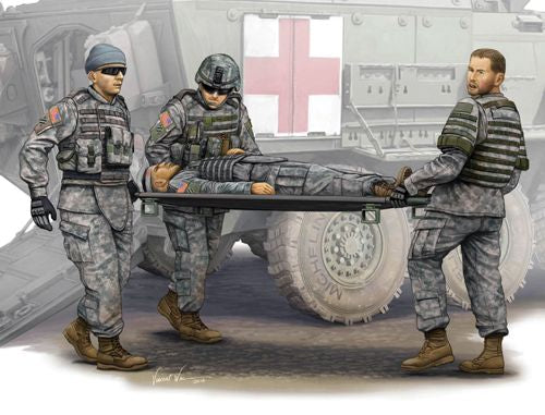 Modern US Army Stretcher Ambulance Team - Chester Model Centre
