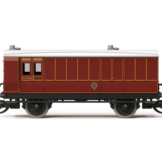 SALE - Hornby TT4058 LB&SCR 4 Wheel Coach 3rd Class Brake Baggage - '102'