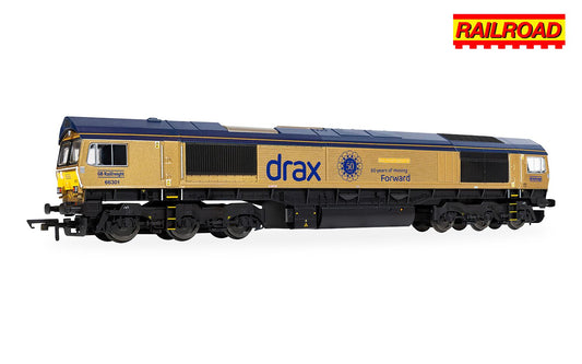 Hornby R30461 GBRF Frax Class 66 'Drax Power Station 50' No. 66301 - Gold Livery (Drax 50th Anniversary) - Chester Model Centre