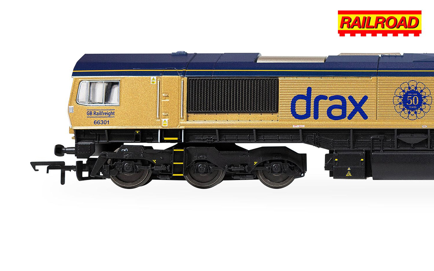 Hornby R30461 GBRF Frax Class 66 'Drax Power Station 50' No. 66301 - Gold Livery (Drax 50th Anniversary) - Chester Model Centre