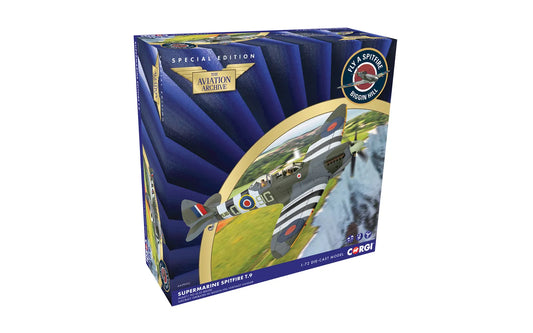 Corgi AA29202 Supermarine Spitfire T9 - MJ627 - Biggin Hill Heritage Hangar 1:72 scale die-cast model kit - Chester Model Centre