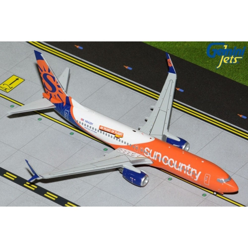Gemini 200 Sun Country Airlines Boeing 737-800 1:200 scale die-cast model aircraft (item No: G2SCX1184) - Chester Model Centre