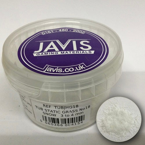 Javis STATIC GRASS No 18 SNOW 3 to 4 mm - Chester Model Centre
