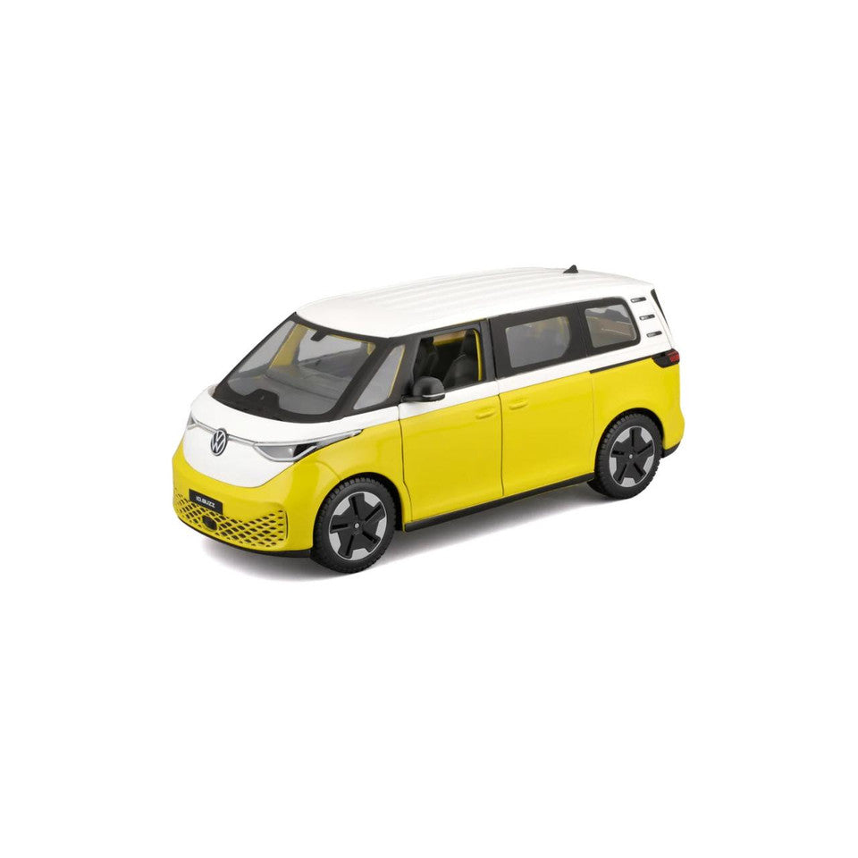 MAISTO #32914 1/24 Scale Die-Cast Volkswagen ID. Buzz 2023 Model Car - White/Yellow - Chester Model Centre