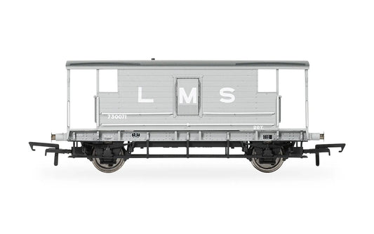 Hornby R60285 OO Gauge LMS Grey 20T Brake Van No.730071 - Chester Model Centre